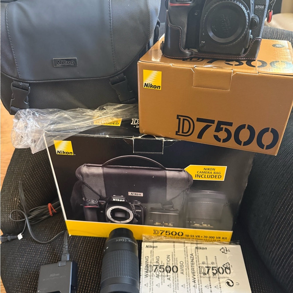 Nikon D7500 DSLR Camera with Black and Gold Accents